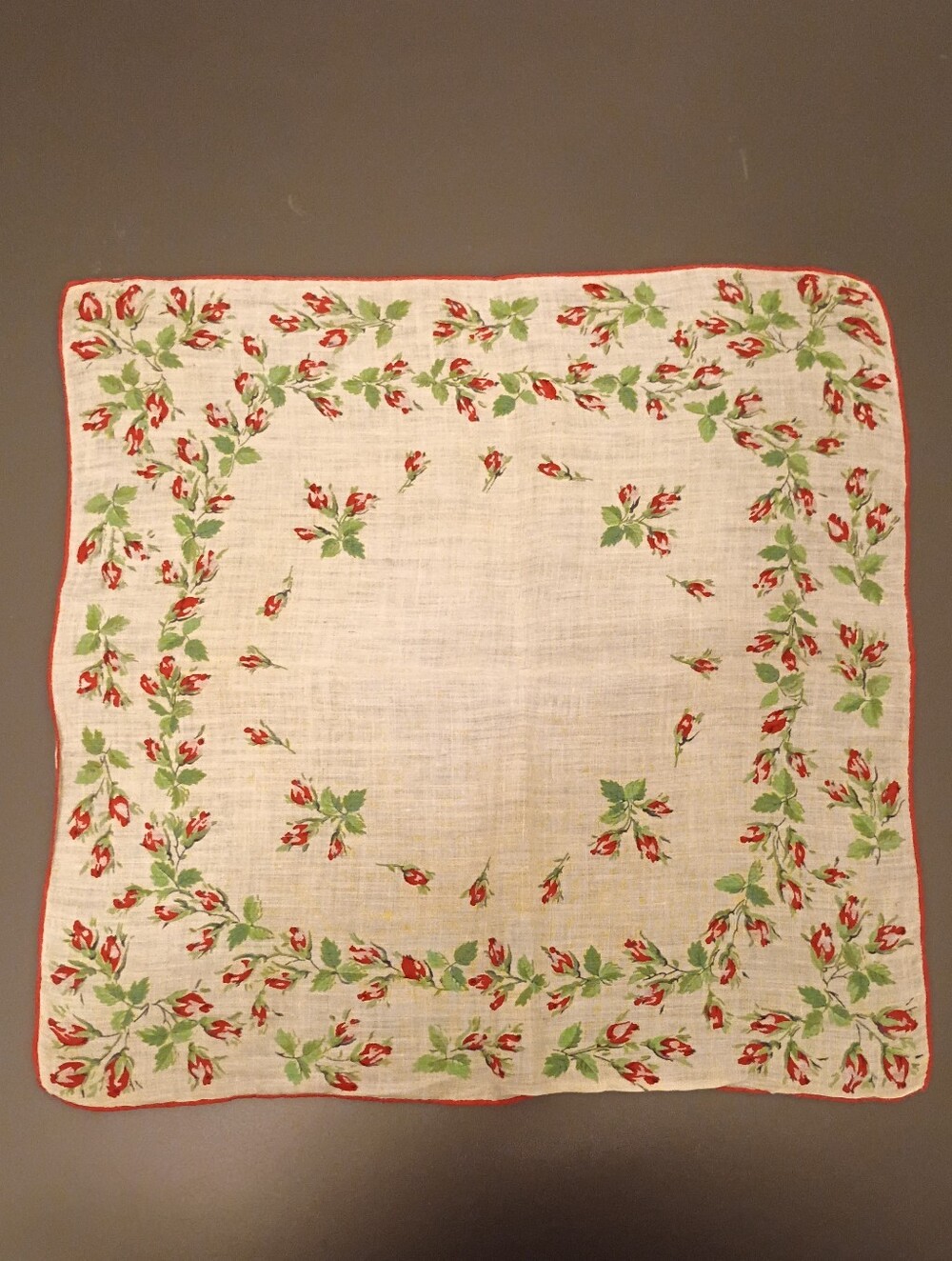 Vintage Floral Handkerchief